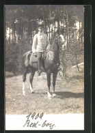 Foto-AK Uniformfoto, Kavallerist Zu Pferd  - Oorlog 1914-18