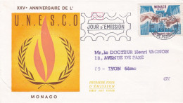 MONACO--FDC--1971-- UNESCO ....cachet Monte-Carlo - FDC