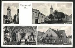 AK Konnersreuth /Opf., Kirche, Gasthof Schiml, Marktplatz, Haus Der Therese Neumann, Kircheninneres  - Other & Unclassified