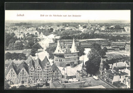 AK Lübeck, Blick Von Der Petrikirche Nach Dem Holstentor  - Lübeck