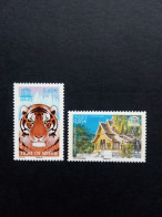 FRANKREICH UNESCO MI-NR. 57-58 POSTFRISCH(MINT) UNESCO WELTERBE 2006 TIGER - Félins