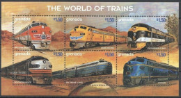 Grenada - 1999 - Trains - Yv 3468/73 - Trenes