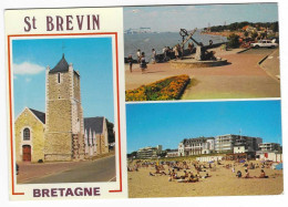 St Brévin - L'Eglise Et La Plage Des Pins - N°739  # 2-24/22 - Autres & Non Classés