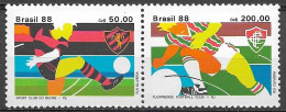 Brasil 1988 Clubes De Futebol - Campeões Da Copa Do Brasil - Taça De Ouro RHM C1596 E C1599 - Unused Stamps