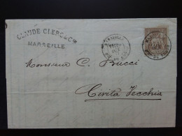 FRANCIA - 30 C. Allegoria - Spedito In Italia Nel 1877 - Annullo Arrivo + Spese Postali - Andere & Zonder Classificatie