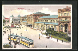 AK Hannover, Ernst August-Platz Mit Bahnhof Und Hauptpost  - Hannover