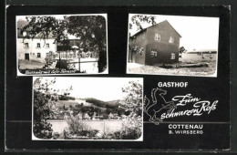 AK Cottenau, Ortsansicht, Gasthaus Zum Schwarzen Ross Mit Cafè-Terrasse, Gästehaus Mit Liegewiese  - Autres & Non Classés