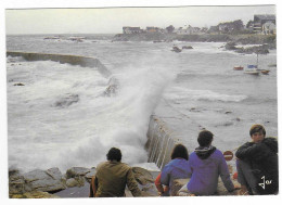 Batz Sur Mer - Tempête Sur La Digue Du Petit Port  - N°6551 # 2-24/22 - Batz-sur-Mer (Bourg De B.)