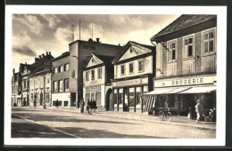 AK Blovice, Nàmesti, Marktplatz Mit Geschäften  - Tchéquie