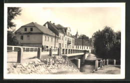 AK Merklin, Ortspartie An Der Brücke  - Tchéquie