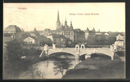 AK Pilsen, Kaiser Franz Josef Brücke  - Tchéquie