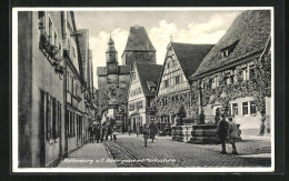 AK Rothenburg O. T., Rödergasse Mit Markusturm  - Rothenburg O. D. Tauber