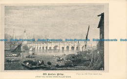 R163061 Old London Bridge. Old Print - Andere & Zonder Classificatie