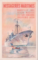Publicité Messageries Maritimes, Paquebot Par Illustrateur France (640) - Steamers