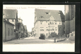 AK Rothenburg O.d. Tauber, Klostergasse Und Pfarrhaus  - Rothenburg O. D. Tauber