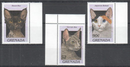 Grenada - 1997 - Domestic Cats  - Yv 2932/34 - Domestic Cats