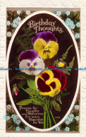 R163076 Greetings. Birthday Thoughts. Flowers. Art. RP - Monde