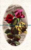 R162571 Greetings. Birthday Wishes To My Father. Roses. RP. 1932 - Monde