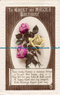 R163122 Greetings. To Greet My Nieces Birthday. Roses. Regent. 1925 - Monde