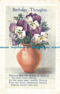 R163127 Greetings. Birthday Thoughts. Flowers In Vases. Pioneer. 1925 - Monde
