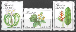 Brasil 1989 Preservação Da Flora RHM C1631-C1633 - Unused Stamps