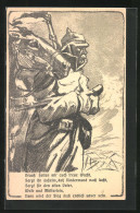 Künstler-AK Altonaer Kriegshilfe, Soldat Auf Wacht  - Guerre 1914-18
