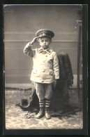 AK Kleiner Junge In Uniform, Kinder Kriegspropaganda  - Guerre 1914-18