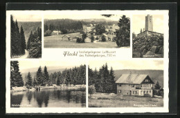 AK Fleckl / Fichtelgebirge, Panorama, Löchleinstal, Waldbad & Berggasthof  - Autres & Non Classés