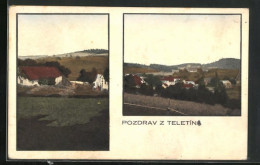 AK Teletin, Panorama Und Partie  - Czech Republic