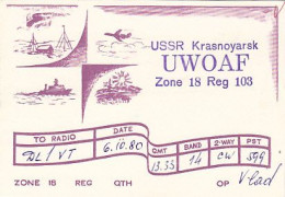 AK 214912 QSL - USSR - Krasnoyarsk - Radio