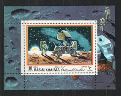 1970  Ras Al Khaimah - Space Research - Apollo 12 Miniature Sheet  -  Mi Bl. A 95 A - MNH - Ras Al-Khaimah