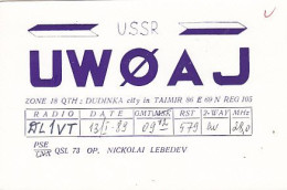 AK 214915 QSL - USSR - Dudinka City In Taimir - Radio