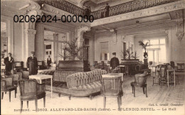 ALLEVARD-les-Bains . Cpa - Splendid Hôtel - Le Hall.   (scans Recto-verso) - Allevard