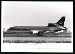 Fotografie Flugzeug Lockheed L-1011 Tristar, Passagierflugzeug Der Royal Jordanian, Kennung JY-AGB  - Luftfahrt
