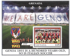 Grenada - 1993 - Soccer: Famous Clubs: Genoa (Italian) - Yv Bf 333 - Clubs Mythiques