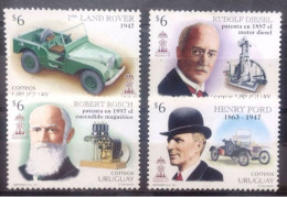 D3794.  Physics - Inventors - R Diesel - H Ford - R Bosch - Uruguay MNH - 4,85 - Physique