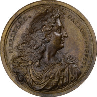 France, Médaille, Louis XIV, Quantos Minimoque Labore Labores, Bronze - Autres & Non Classés