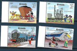 Grenada - 1990 - Disney: Trains, London 90 - Yv 1908/11 - Disney