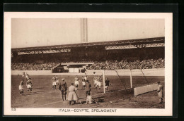 AK Olympia 1928, Italia-Egypte, Spelmoment, Fussball  - Fussball