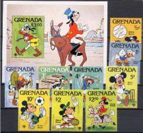 Grenada - 1979 - Disney: Year Of The Child - Yv 866/74 + Bf 81 - Disney