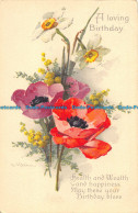 R163131 Greetings. A Loving Birthday. Flowers. 1927 - Monde