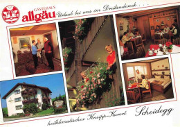 73980033 Scheidegg_Allgaeu_Bayern Gaestehaus Allgaeu Gastraum Zimmer Balkon - Autres & Non Classés