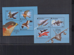 Gibraltar - 2001 - Birds (Wings Of Prey III) - Yv Bf 46/47 - Aigles & Rapaces Diurnes