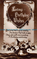 R163551 Greetings. Loving Birthday Wishes. Flowers In Vases. Windsor. RP - Monde