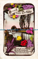 R163557 Greetings. A Very Happy Birthday. Lake And Bridge. RP - Monde