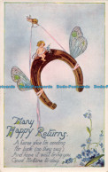 R162662 Greetings. Many Happy Returns. Horseshoe. Angel. Philco - Monde