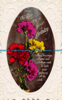 R163567 Greetings. All Joy On Your Birthday. Flowers. RP - Monde