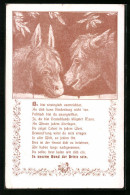 AK Zwei Maultiere Mit Einem Gedicht  - Donkeys