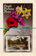 R163569 Greetings. Bright Birthday Hours. Lake And Fields. Flowers. RP - Monde
