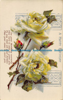 R163201 Greetings. A Happy Birthday. Roses - Welt